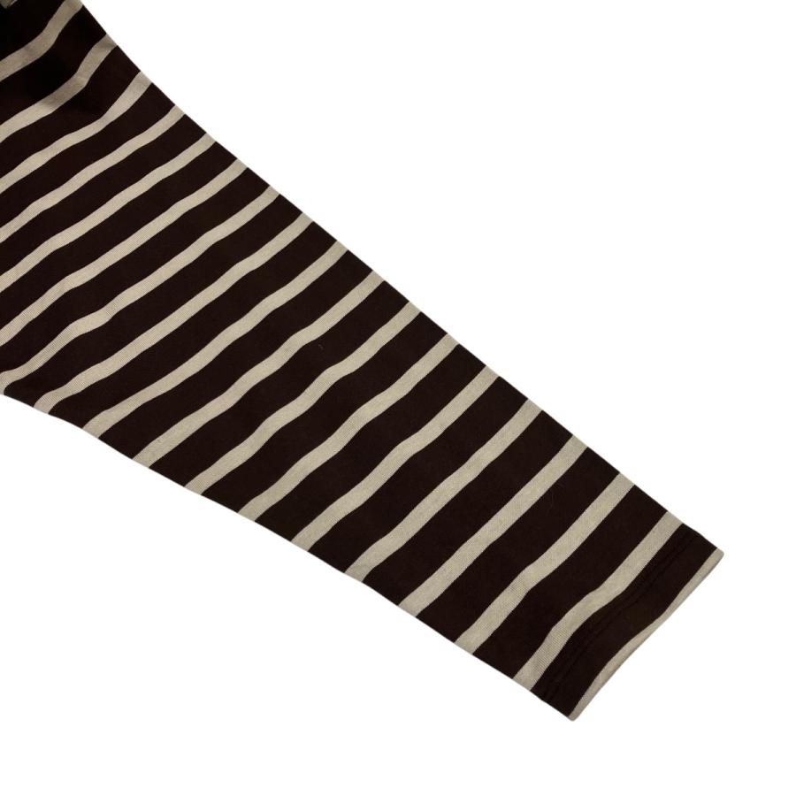 値下げ】AUBERGE COCO ボーダー 長袖Tシャツ ブラウン×ベージュ サイズ