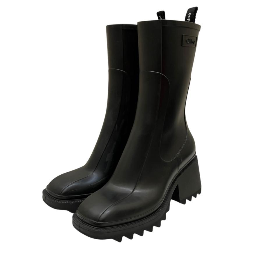 【Chloé(クロエ) 】レインブーツ　ブラック Chloe（クロエ） レインブーツ ブラック サイズ：38 : カインドオル