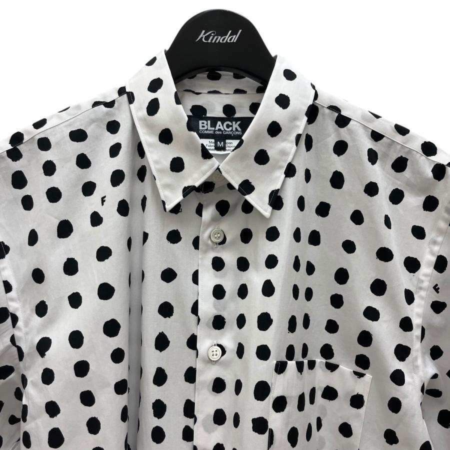 BLACK COMME des GARÇONS 半袖Tシャツ ドット柄 ホワイト BLACK COMME des GARCONS 【値下げ】BLACK ドット柄 半袖シャツ 1O