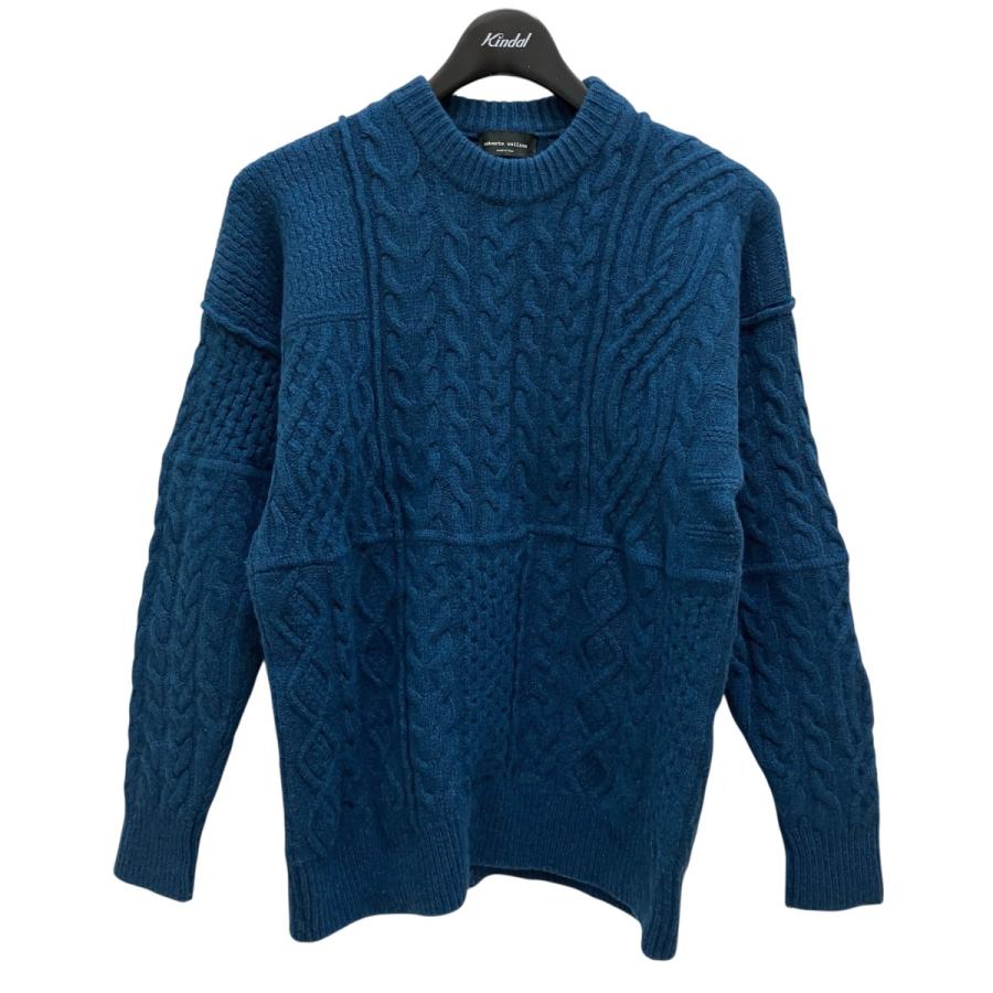 ROBERTO COLLINA（ロベルトコリーナ） ケーブルニット ブルー サイズ