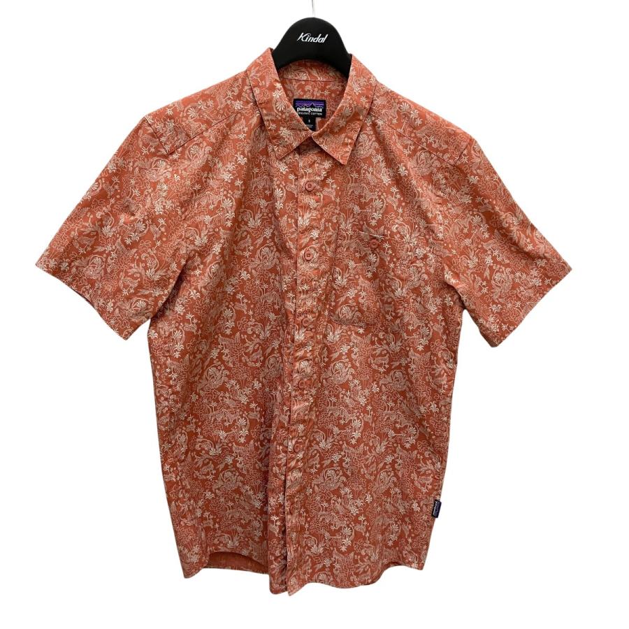 patagonia（パタゴニア） 総柄 半袖シャツ 52691 オレンジ サイズ：S 