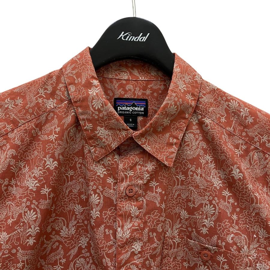 patagonia（パタゴニア） 総柄 半袖シャツ 52691 オレンジ サイズ：S 