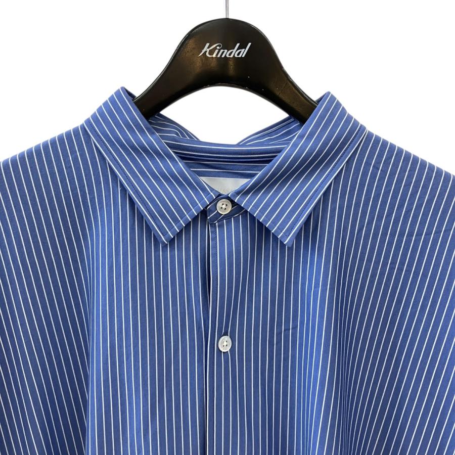 カネマサフィル KANEMASA PHIL． ストライプ半袖シャツ ブルー サイズ