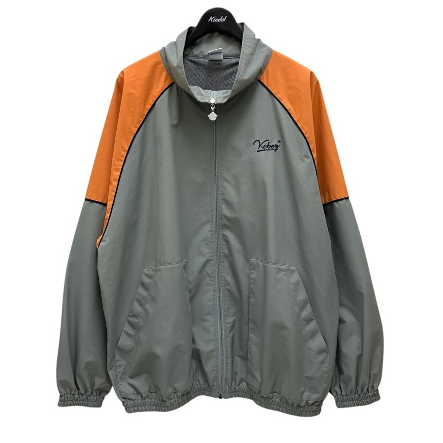 keboz ジャージ セットアップ トラックジャケット トラックパンツ ケボズ KEBOZ トラックジャケット グレー×オレンジ サイズ：XL
