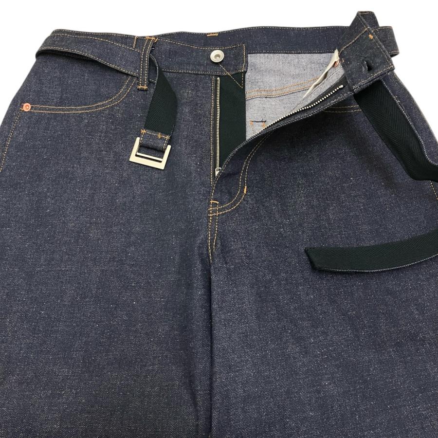 sacai サカイ ベルテッドデニムパンツ 25-03647M インディゴ サイズ：2