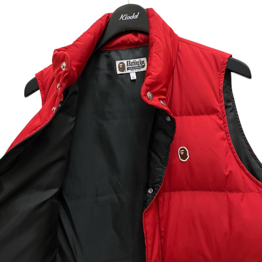A BATHING APE（アベイシングエイプ） ダウンベスト レッド サイズ：L