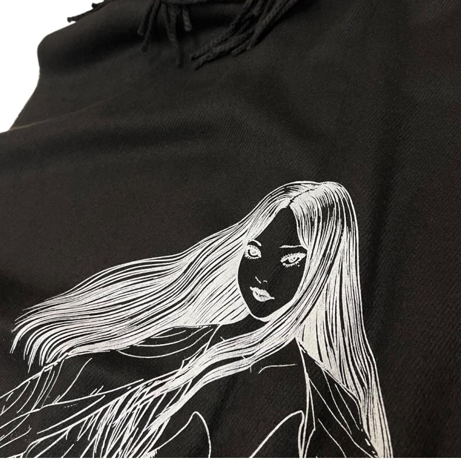 サイトヨウジヤマモト s'yte×伊藤潤二 ストール UB-L07-928 ブラック