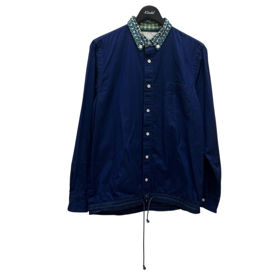 sacai ネルシャツ SACAI 20SS フード付き チェックシャツ 黒 1 定価64900円 サカイ