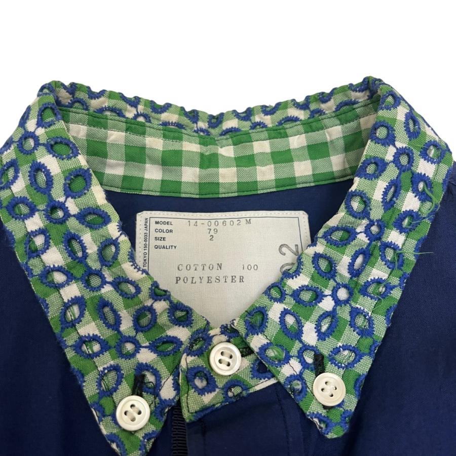sacai サカイ　コットン100% シャンブレー　長袖シャツ サイズ2 sacai（サカイ） 長袖シャツ 14-00602 ネイビー サイズ：2