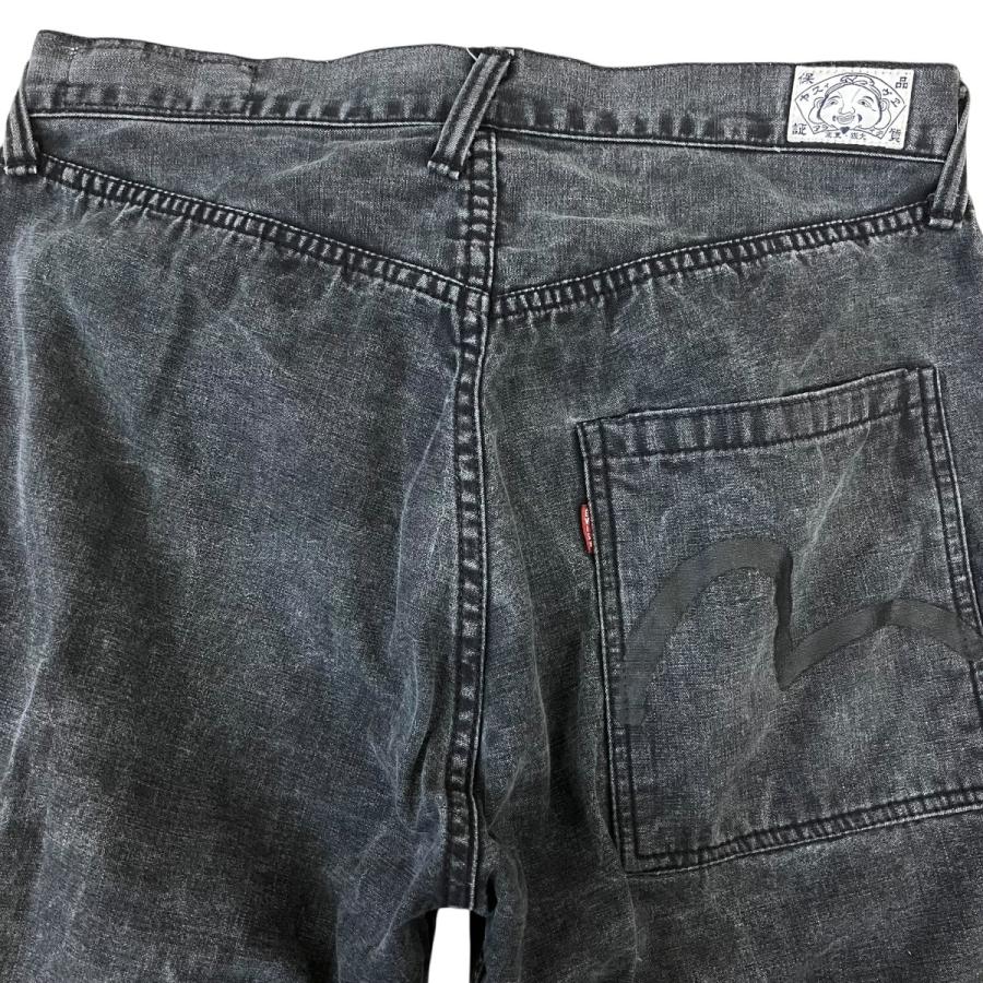 EVISU ブラックデニム　サイズ34 日本製 エヴィス EVISU デニムパンツ ブラック サイズ：34 : カインドオル
