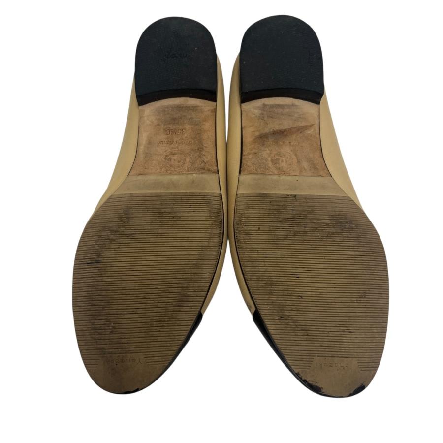 CHANEL ベージュ ×ブラック フラットシューズ/36.5 美品】シャネル バレエシューズ フラットシューズ ベージュ 36 - メルカリ