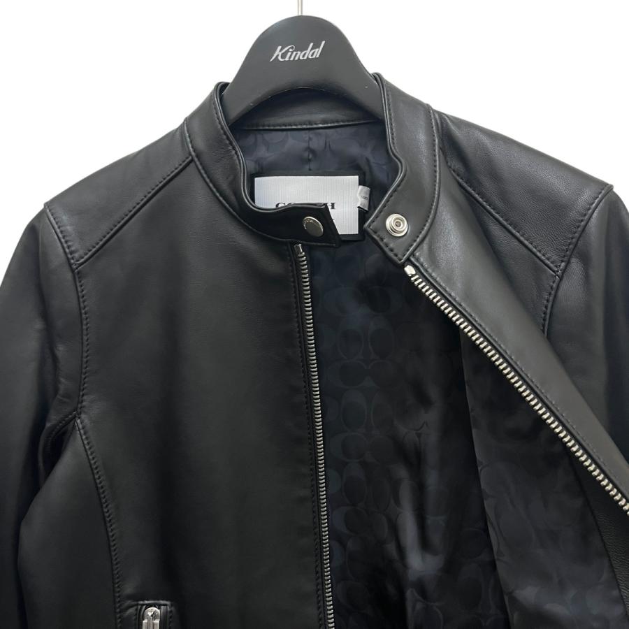 COACH（コーチ） ラムレザーシングルライダース CG667 ブラック サイズ