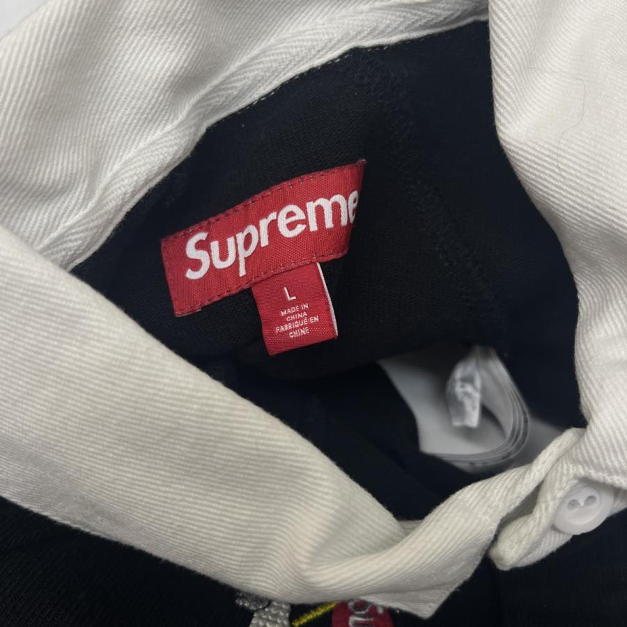 シュプリーム Supreme S S RUGBY ラガーシャツ ブラック サイズ：L_3
