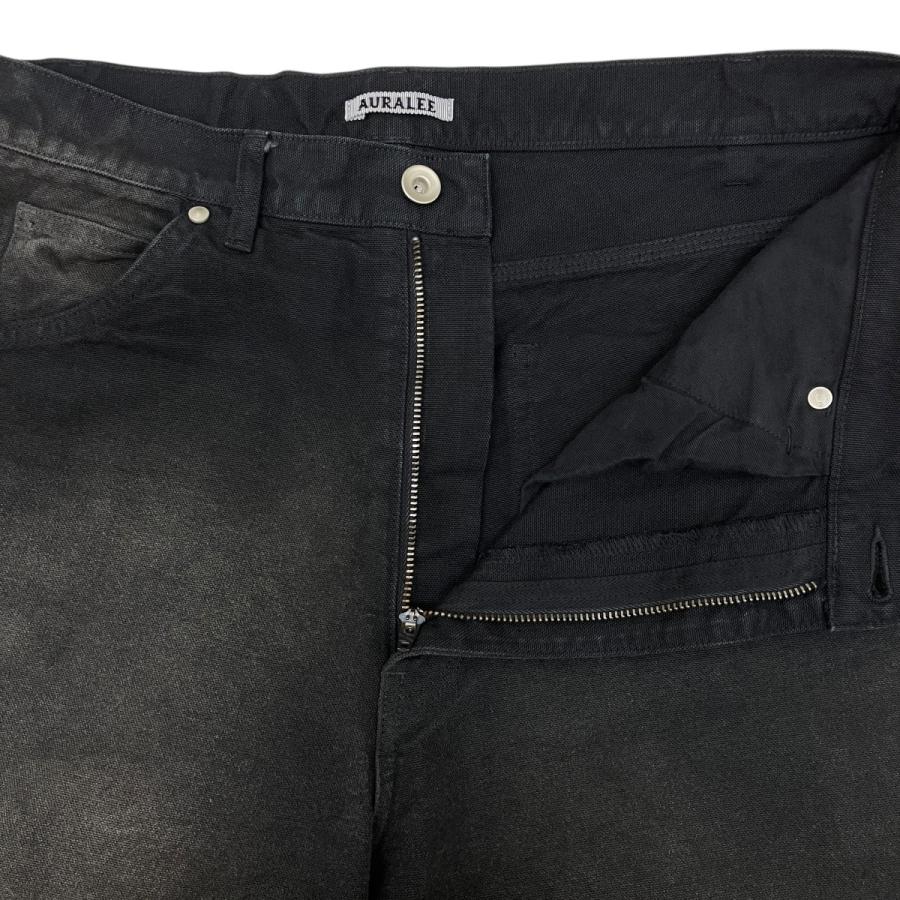 【値下げ】AURALEE PRODUCT DYED ORGANIC COTTON DUCK PAINTER PANTS A25AP03CD ブラックの画像