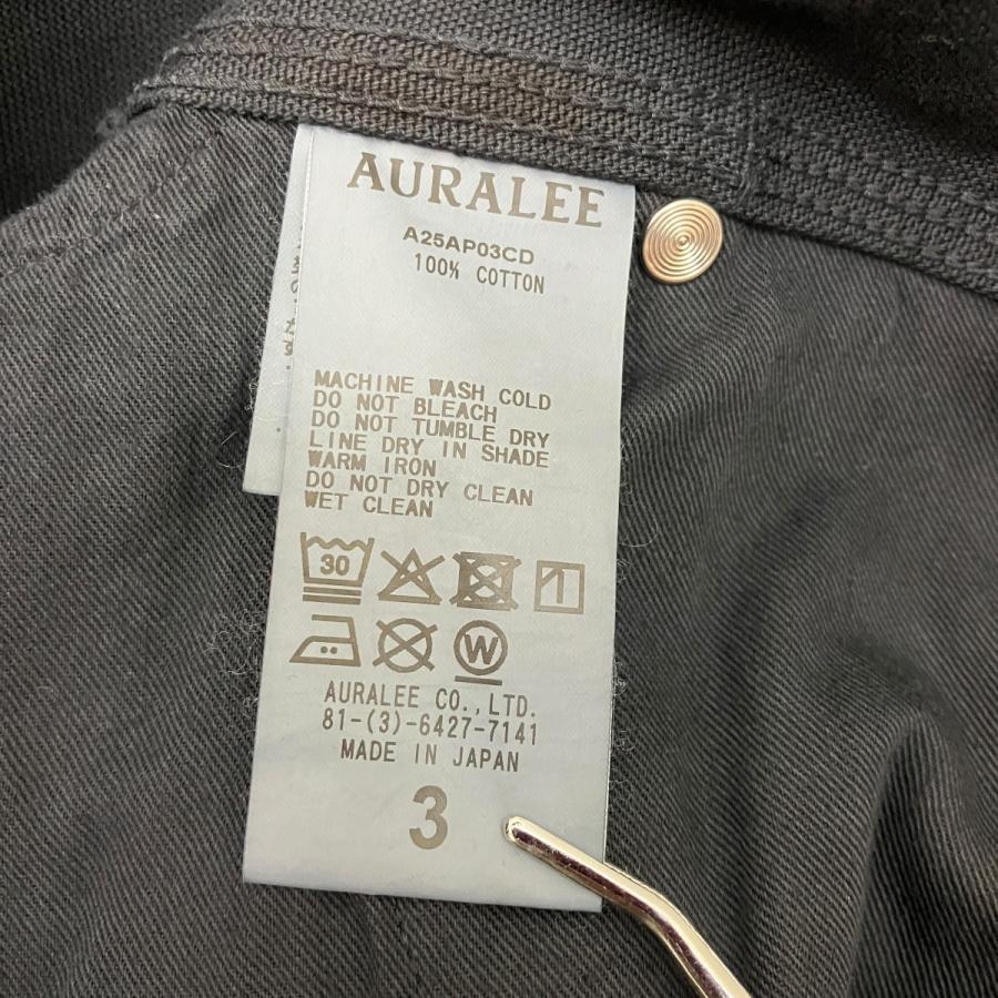 【値下げ】AURALEE PRODUCT DYED ORGANIC COTTON DUCK PAINTER PANTS A25AP03CD ブラックの画像