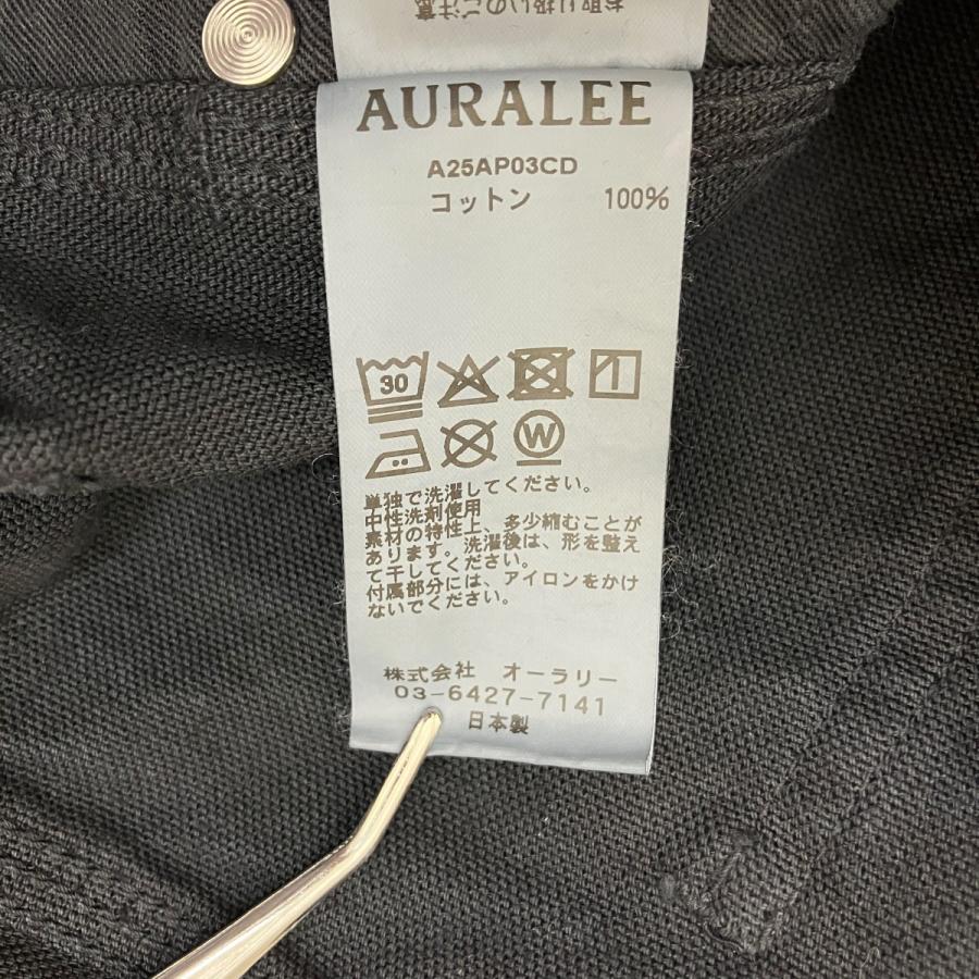 【値下げ】AURALEE PRODUCT DYED ORGANIC COTTON DUCK PAINTER PANTS A25AP03CD ブラックの画像