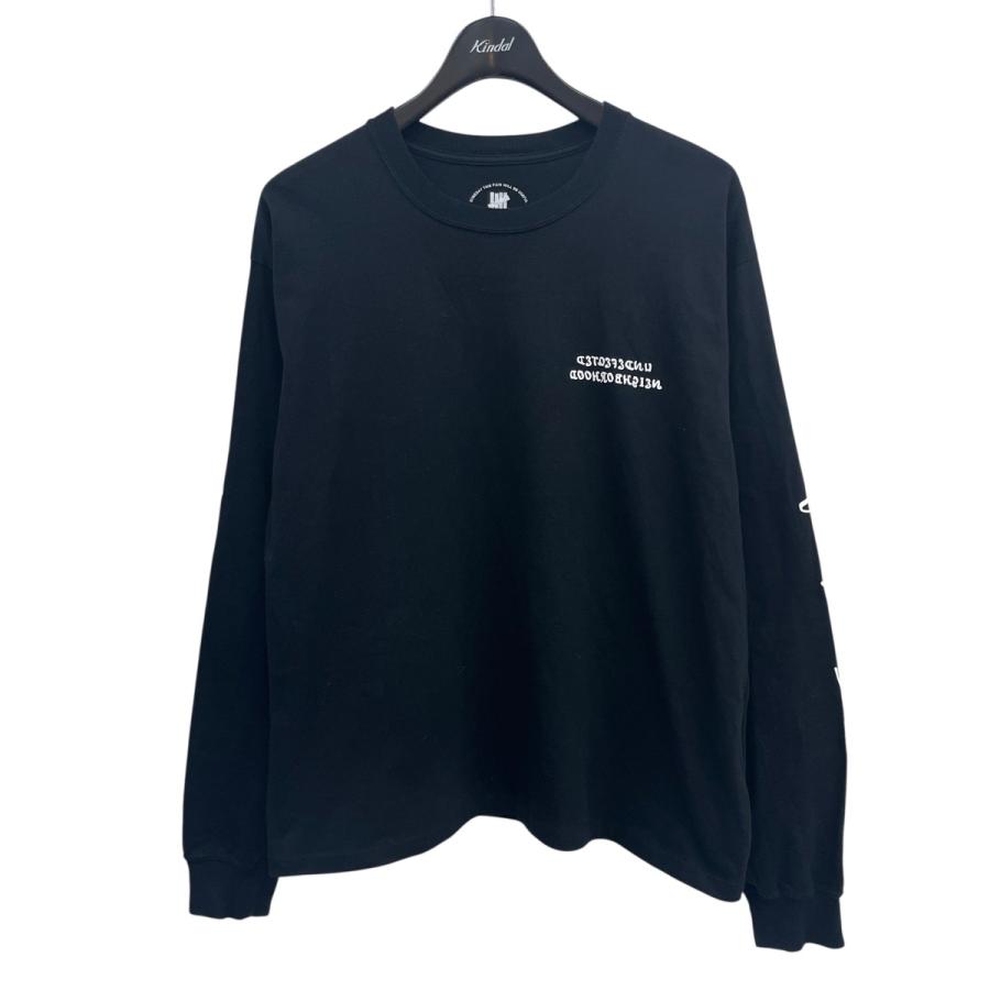 L ネイビー NEIGHBORHOOD ネイバーフッド 袖ロゴ 長袖 Tシャツ 値下げ】UNDEFEATED×NEIGHBORHOOD 長袖Tシャツ ブラック サイズ：M