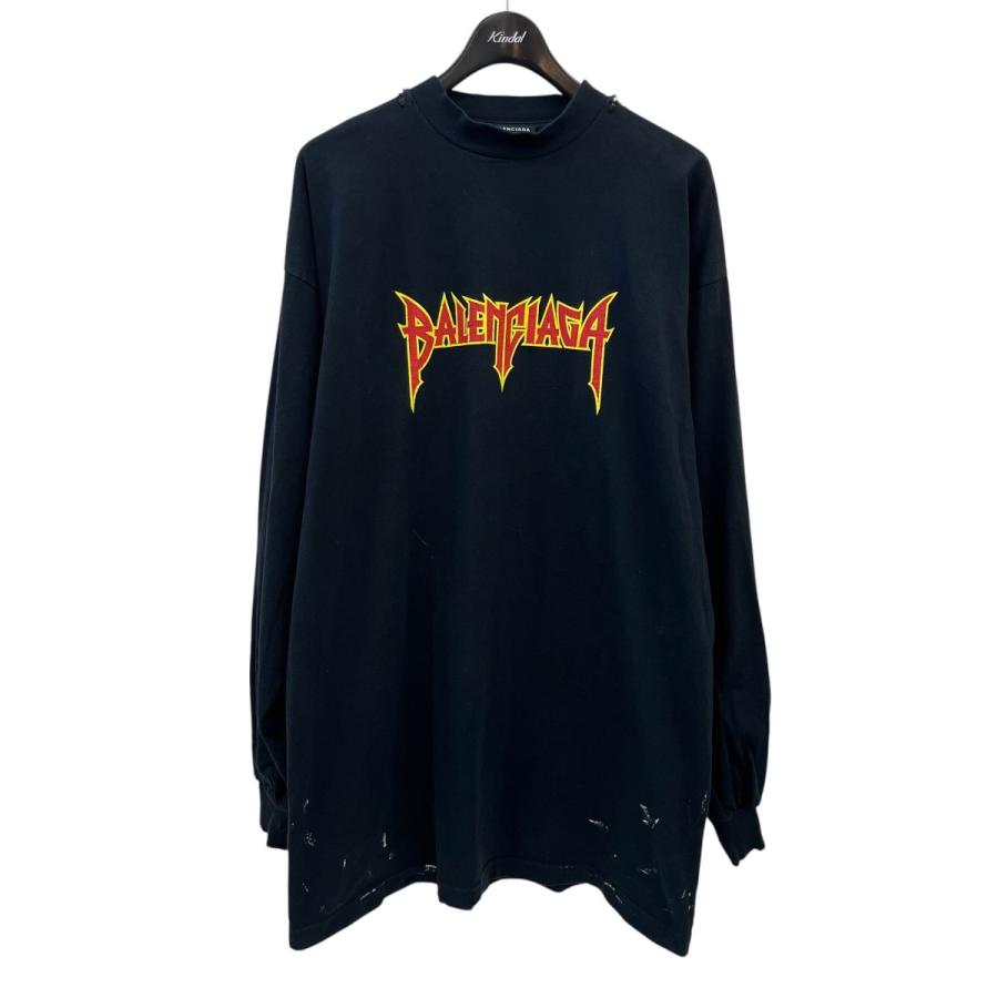 BALENCIAGA オーバーサイズ長袖Tシャツ 693949TMVC1 BALENCIAGA（バレンシアガ） 【値下げ】BALENCIAGA ダメージ加工長袖T