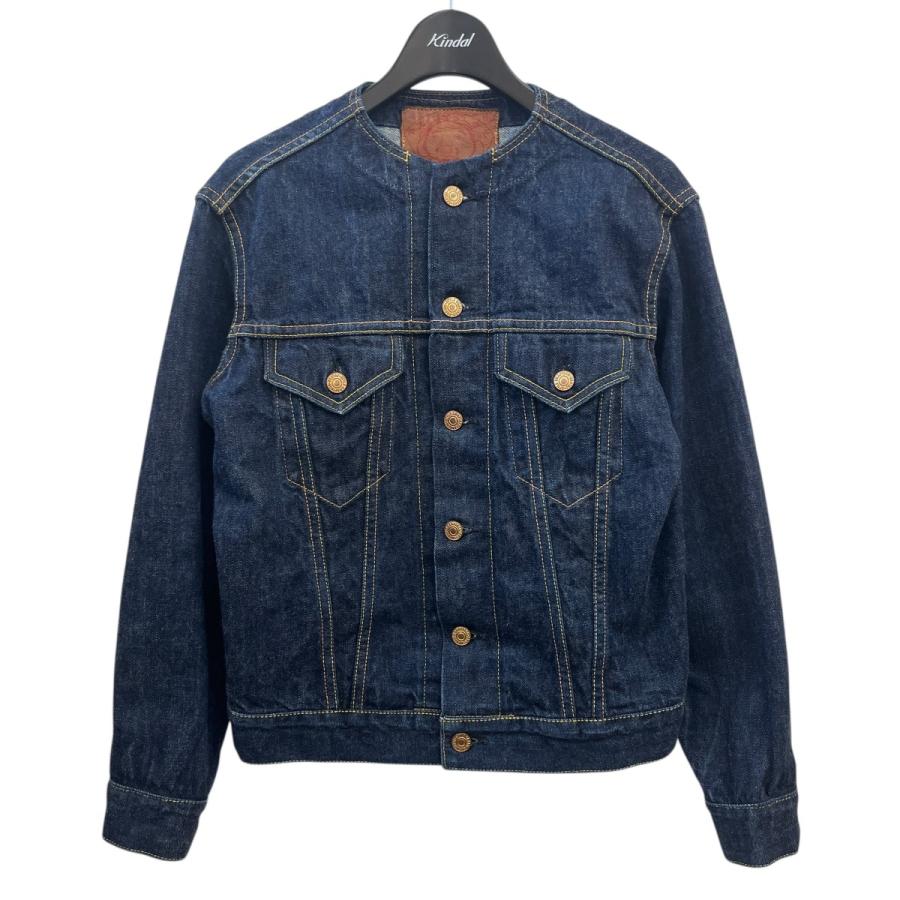 エヴィス EVISU ノーカラーデニムジャケット インディゴ サイズ：34