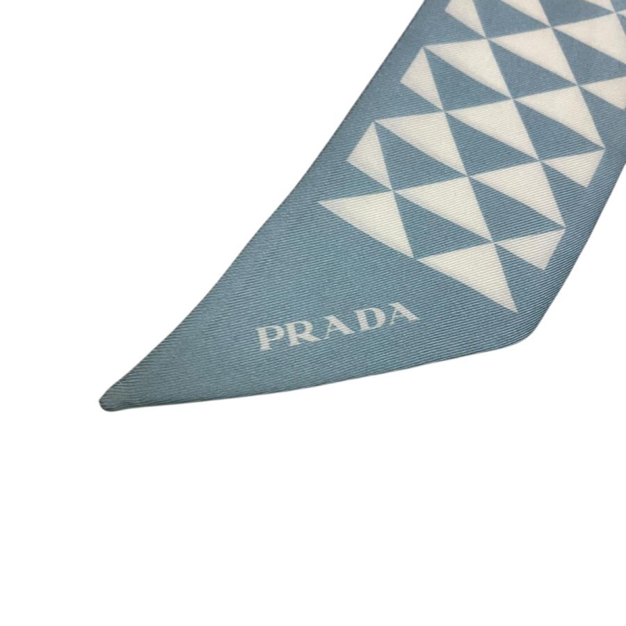 プラダ PRADA シルクスカーフ 1FF008 スカイブルー_3