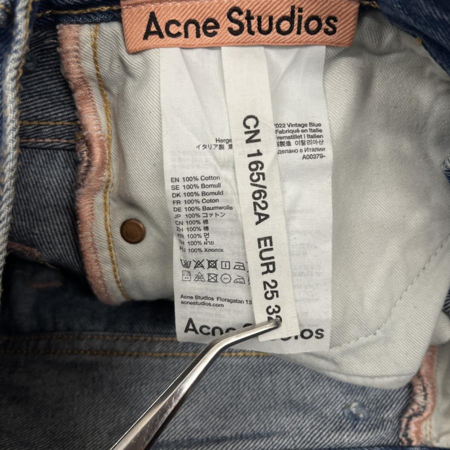 アクネストゥディオズ ACNE STUDIOS 2022F ワイドデニムパンツ A00379 インディゴ サイズ：25の画像