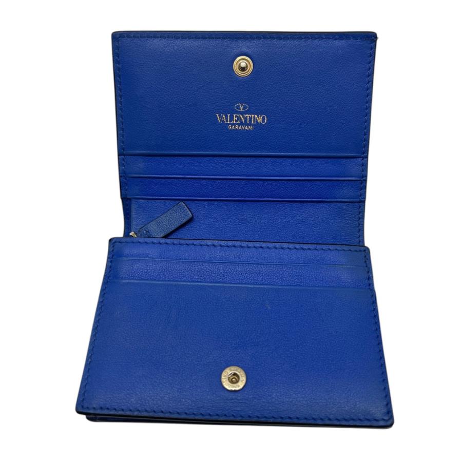 【VALENTINO】ミニ財布　二つ折り財布　　ブルー VALENTINO（ヴァレンティノ） ヴァレンチノ VALENTINO 2つ折り財布