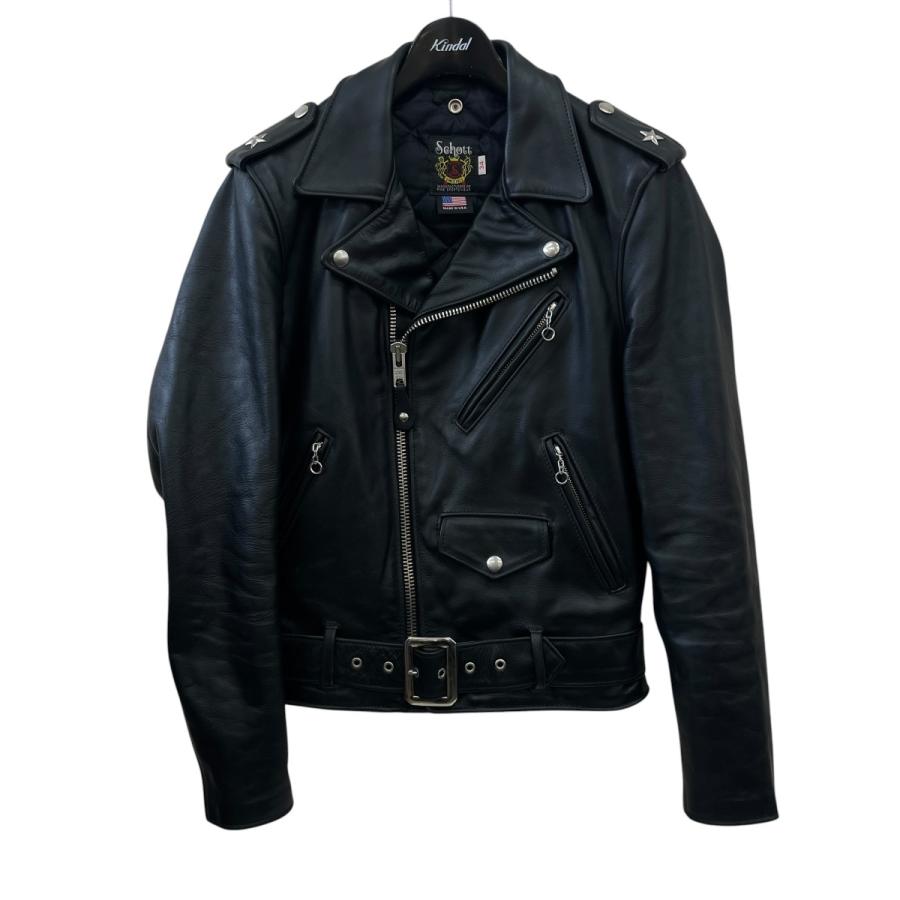 Schott ダブルライダースジャケット ブラック 34 TALL Schott N.Y.C（ショット） 【値下げ】Schott ライダースジャケット