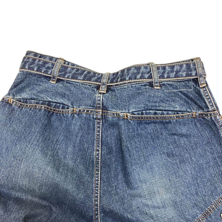 週末値下げsacai サカイ カットオフ ワイドデニムパンツ ジーンズ sacai（サカイ） 【値下げ】sacai ルテッドダブルニー ベルト付デニム
