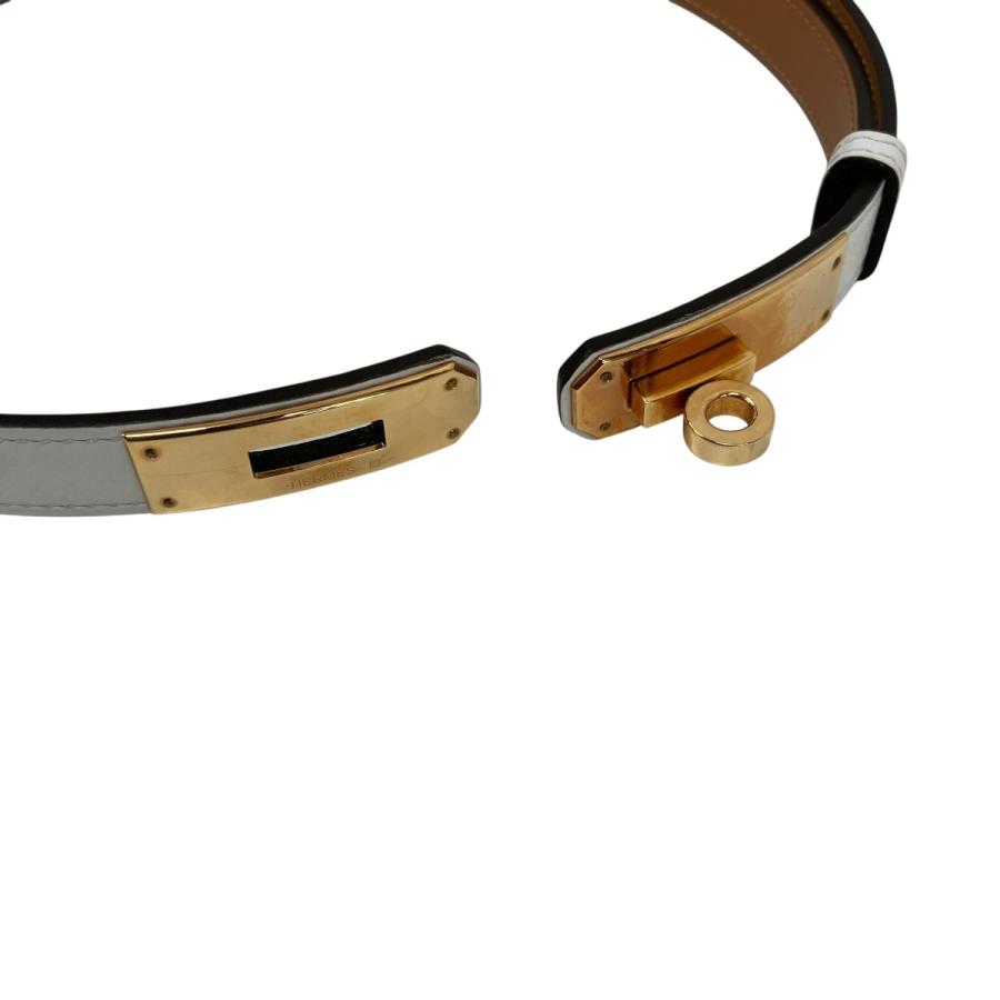 エルメス HERMES ケリー18 A刻印 レザーベルト ホワイトの画像