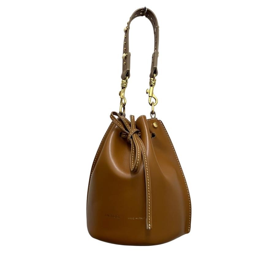 IACUCCI イアクッチ　レザーショルダーバッグ　ブラウン IACUCCI（イアクッチ） IACUCCI 2WAY巾着ショルダーバッグ ブラウン