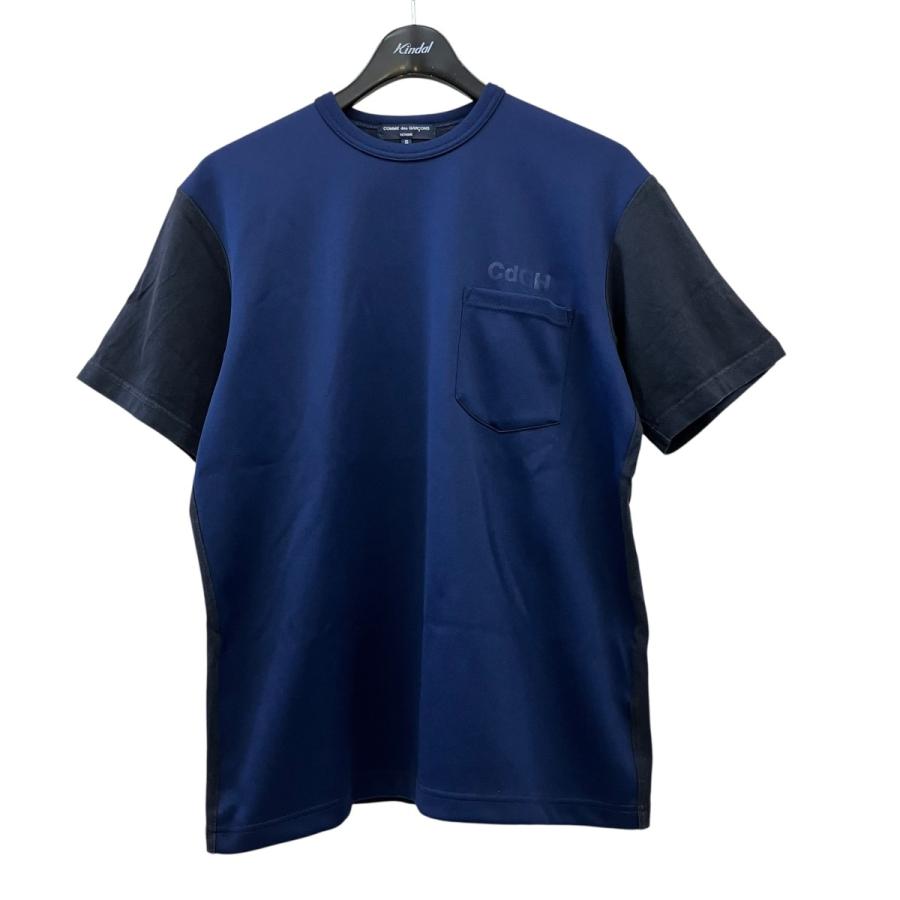 COMME des GARCONS HOMME 半袖 シャツ トップス ネイビー COMME des GARCONS HOMME コムデギャルソンオム 半袖Tシャツ HE-T013