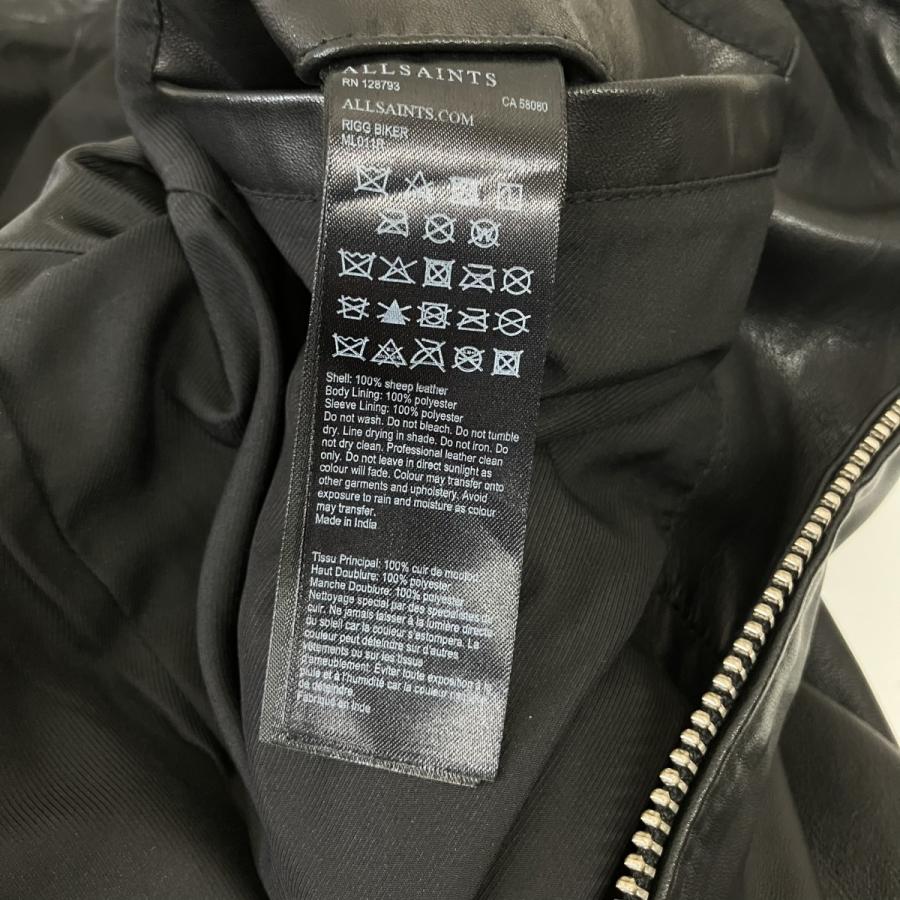 ALLSAINTS（オールセインツ） レザーライダースジャケット ブラック