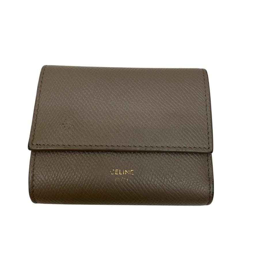 CELINE 三つ折り財布 ベージュ/ブラック CELINE（セリーヌ） CELINE Tri-fold wallet 3つ折り財布 ベージュ