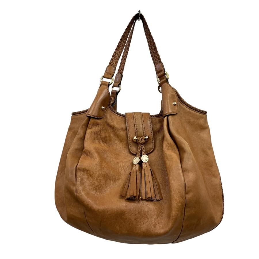 GUCCI ブラウンレザー バッグ GUCCI（グッチ） レザーバッグ ブラウン : カインドオルYahoo!店