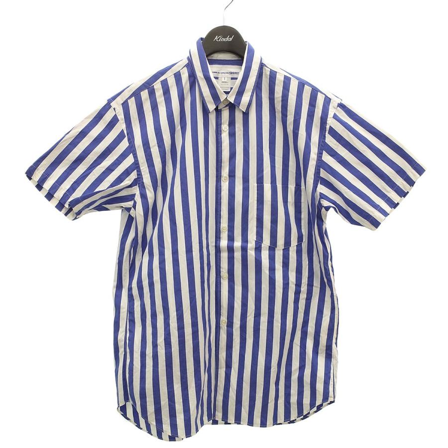 COMME des GARCONs SHIRT ストライプ半袖シャツ S 美品 COMME des GARÇONS(コムデギャルソン)ストライプ柄半袖シャツ