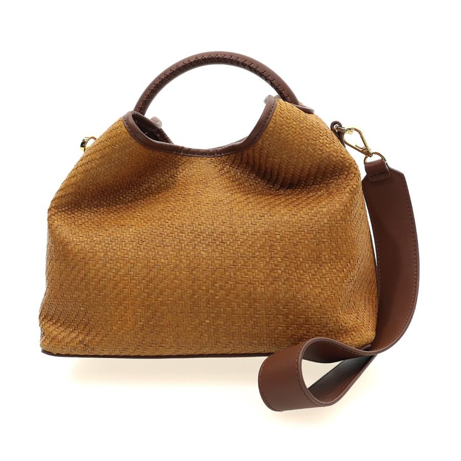 値下げ】elleme RAISIN ラフィア2WAYバッグ ショルダーバッグ ベージュ