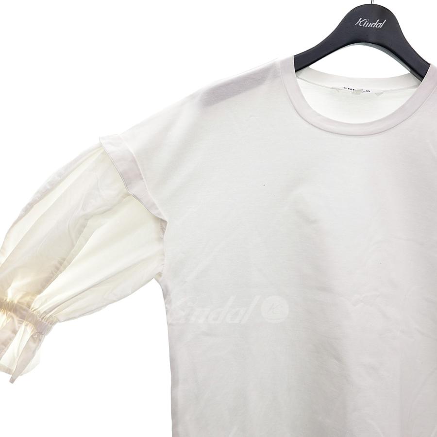 ENFOLD 【300EA380-2210】コーマ天竺パフスリーブTシャツ 袖切替