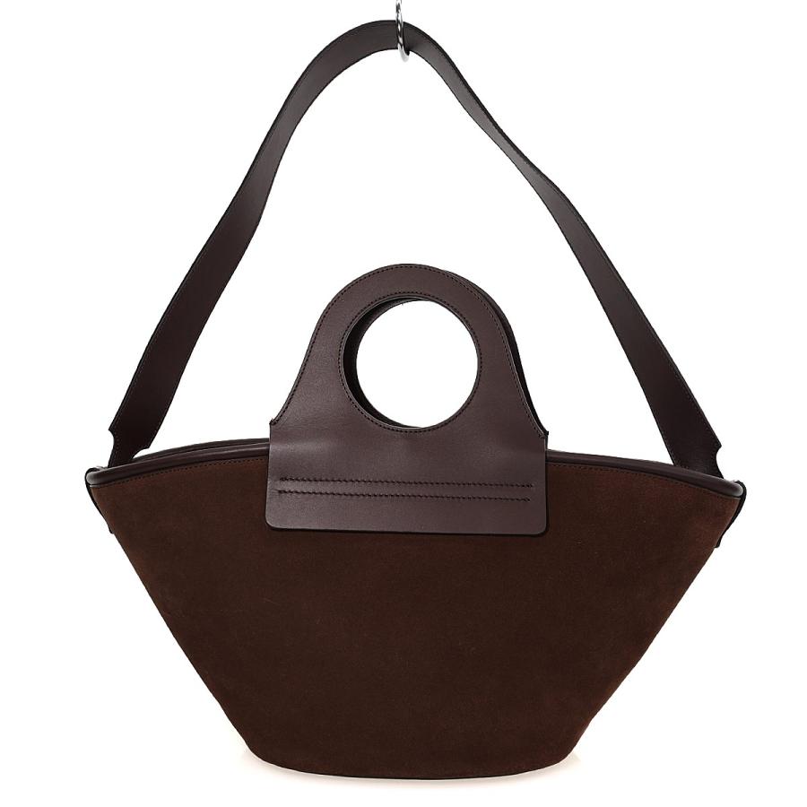 値下げ】HEREU レザーコンビショルダーバッグ ブラウン (明石店