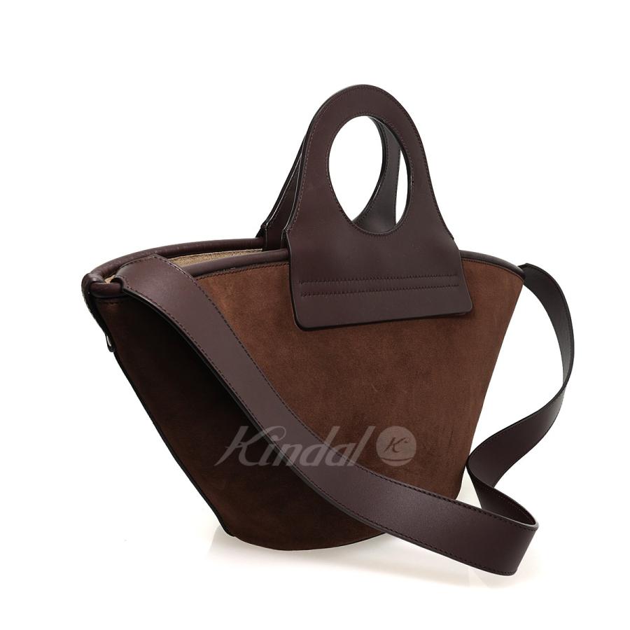 値下げ】HEREU レザーコンビショルダーバッグ ブラウン (明石店