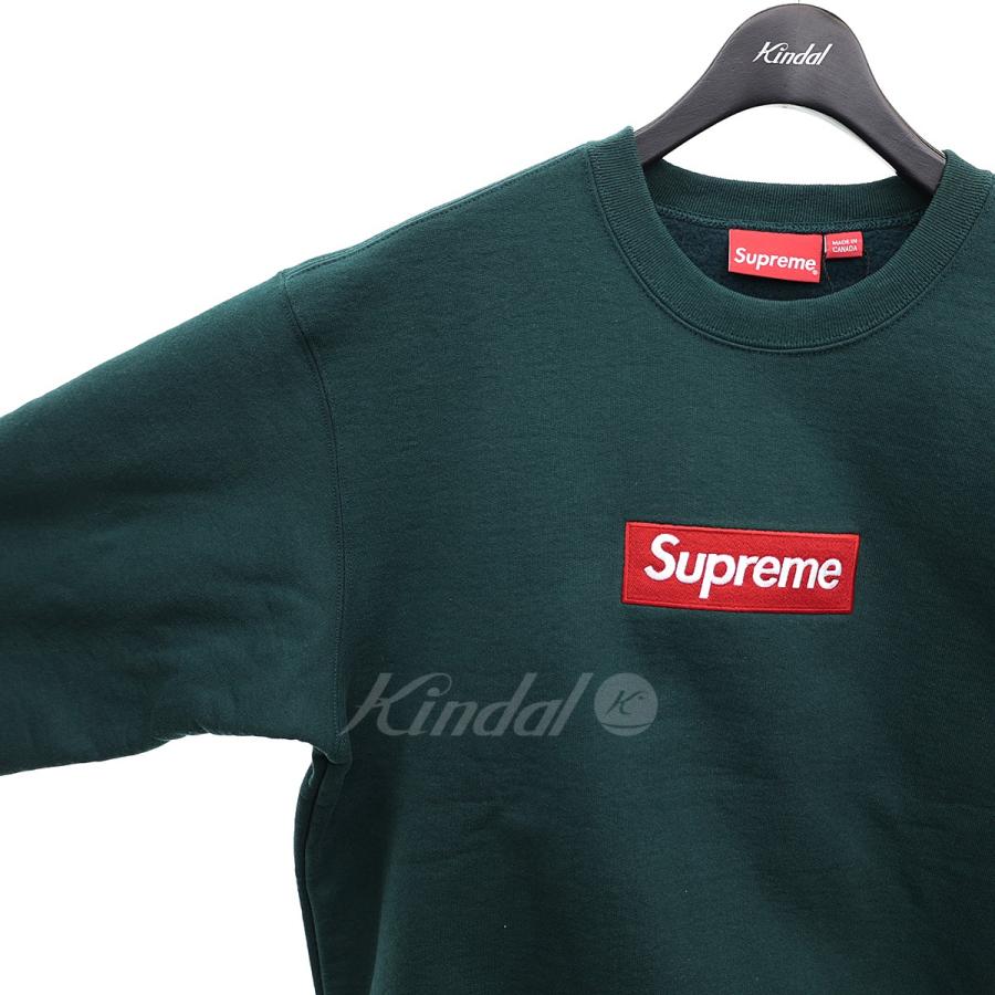 値下げ】SUPREME 【BOX LOGO CREWNECK DARK PINE】ボックスロゴクルー