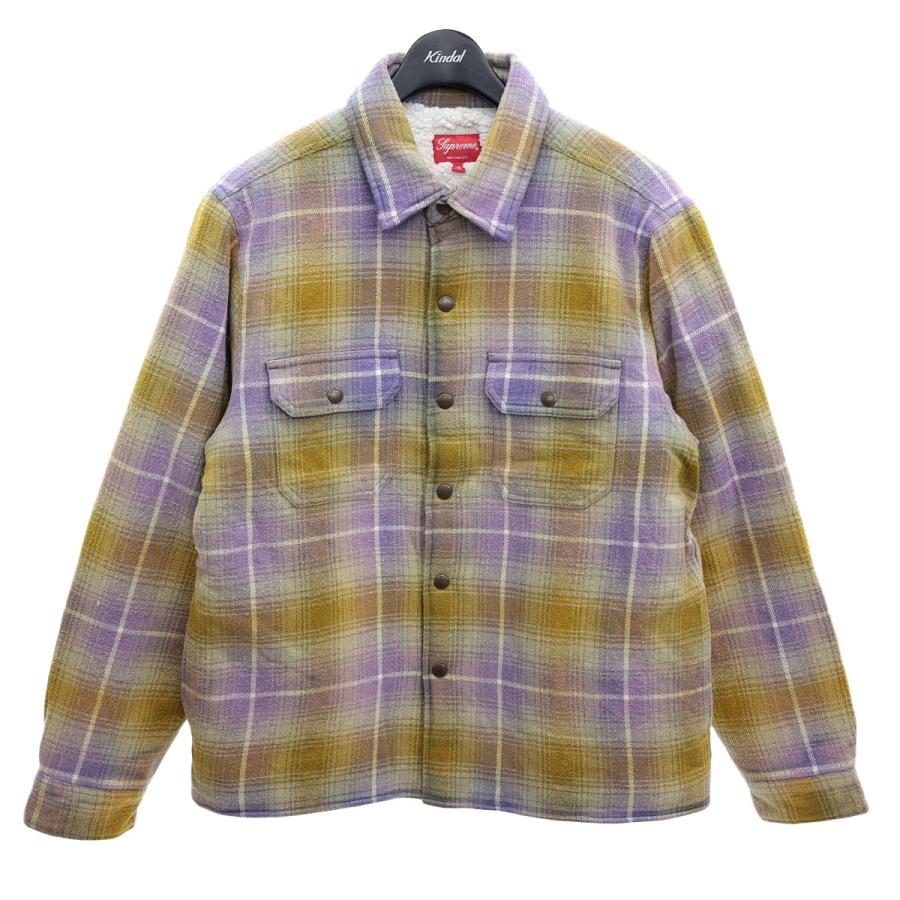 値下げ】SUPREME 22AW Shearling Lined Flannel Shirt裏ボアフランネル  