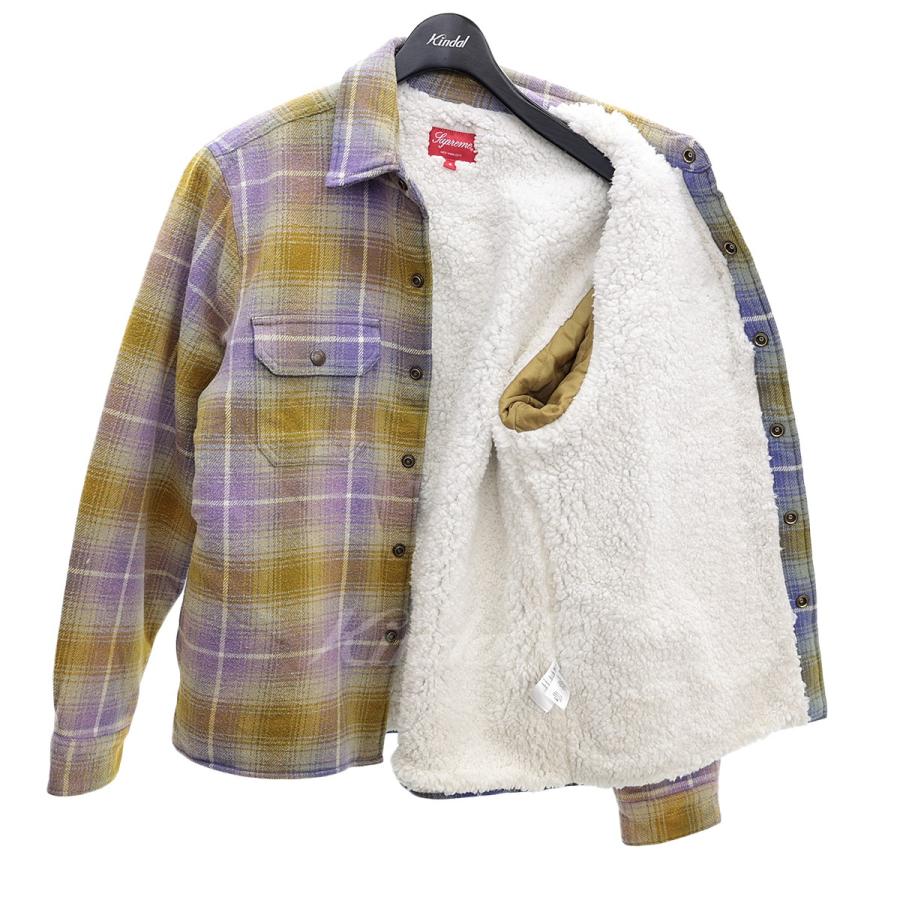 値下げ】SUPREME 22AW Shearling Lined Flannel Shirt裏ボアフランネル 