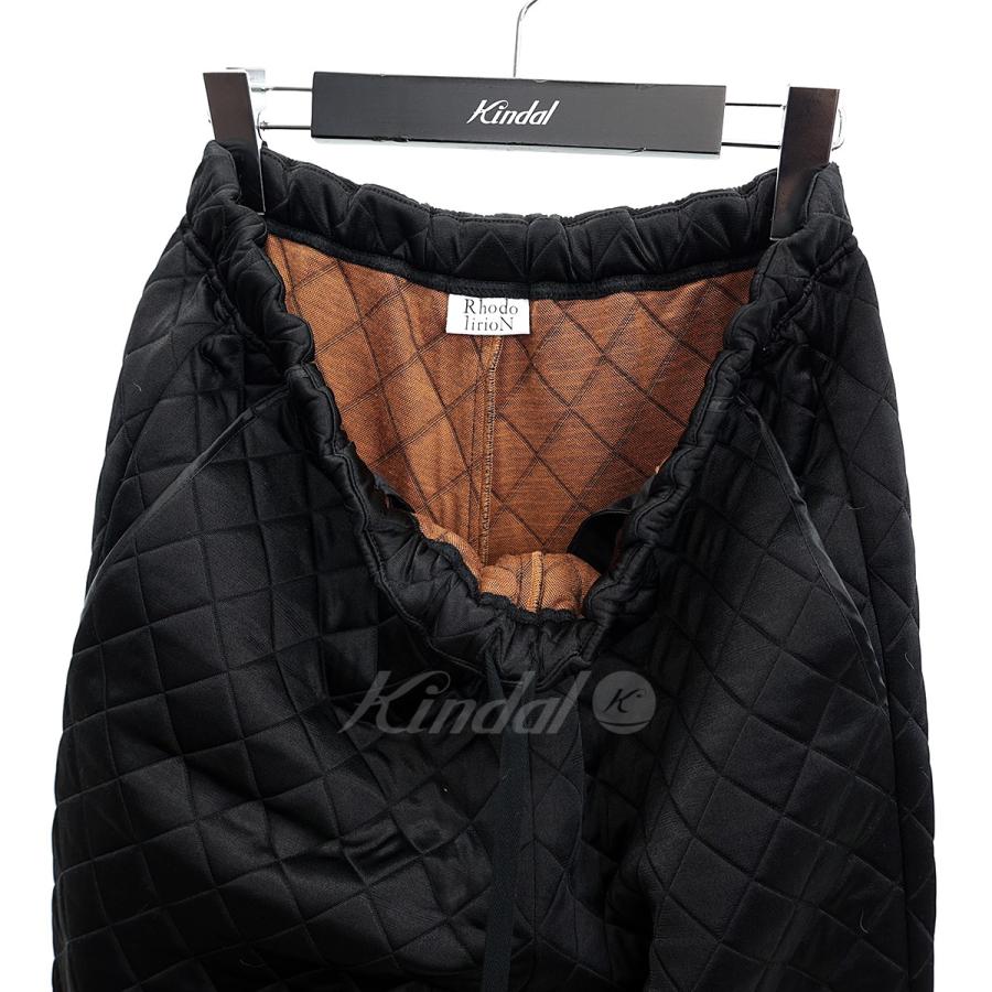 値下げ】RHODO LIRION キルティングイージーパンツ LN837 ブラック  