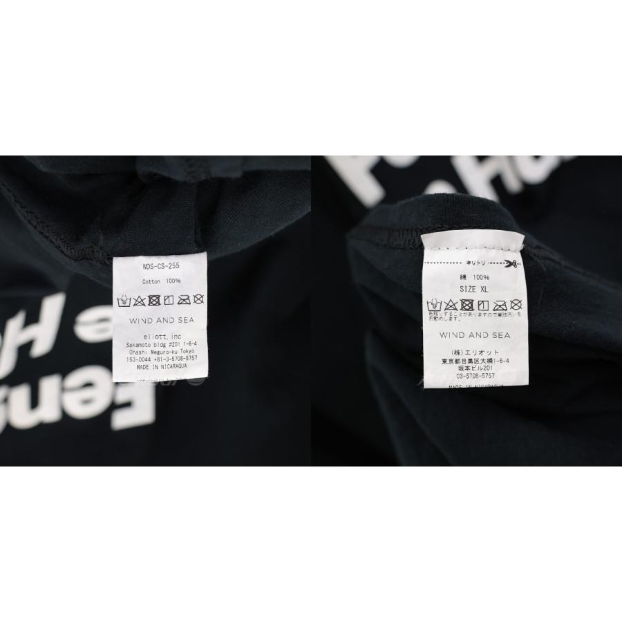 【値下げ】WIND AND SEA プリントロングスリーブTシャツ　WDS-CS-255 ブラック サイズ：XL (明石店)｜kindal｜06