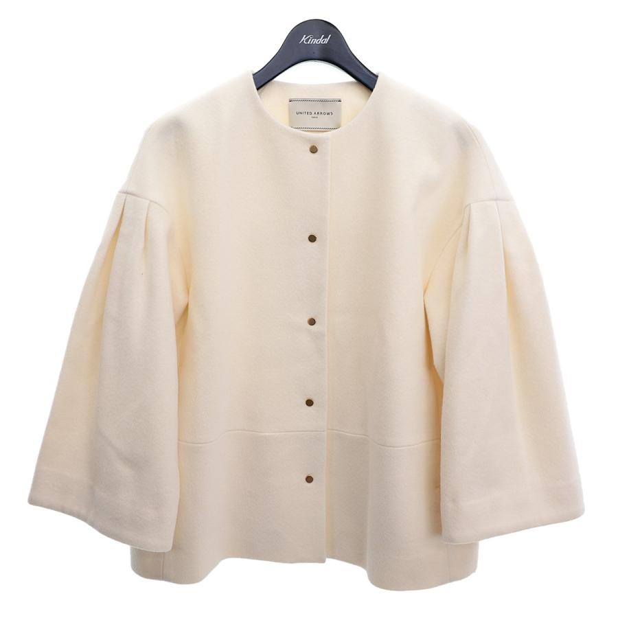 値下げ】UNITED ARROWS TOKYO 22AW Wメタルノーカラーショートコート 