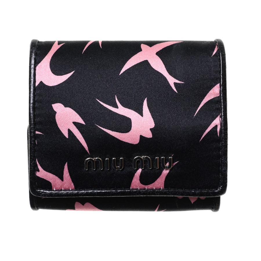 値下げ】miu miu 総柄コインケース ブラック／ピンク (明石店  