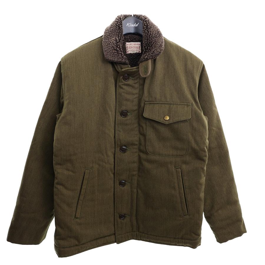 値下げ】BONCOURA 裏ボアデッキジャケット カーキ サイズ：36 (明石店 
