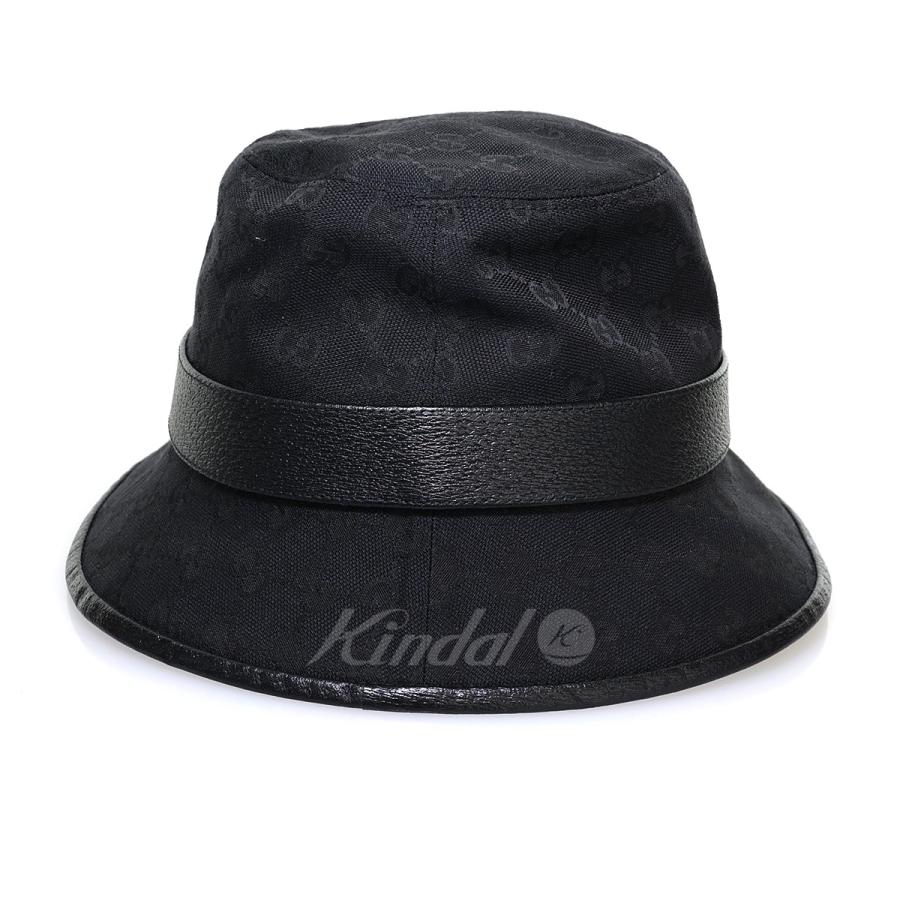 グッチ GUCCI GGキャンバス フェドラハット 576587 ブラック サイズ：L