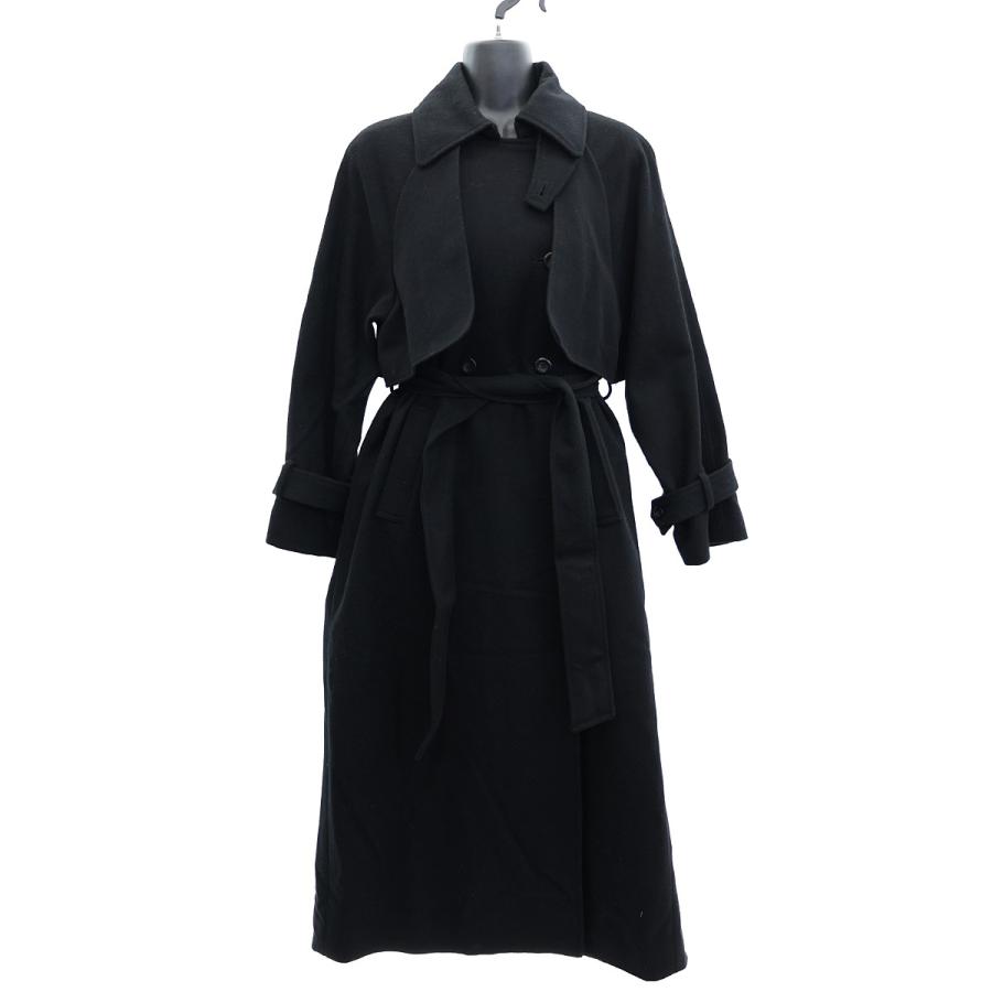 ローレン louren ウールトレンチコート lo204-07 ブラック サイズ 