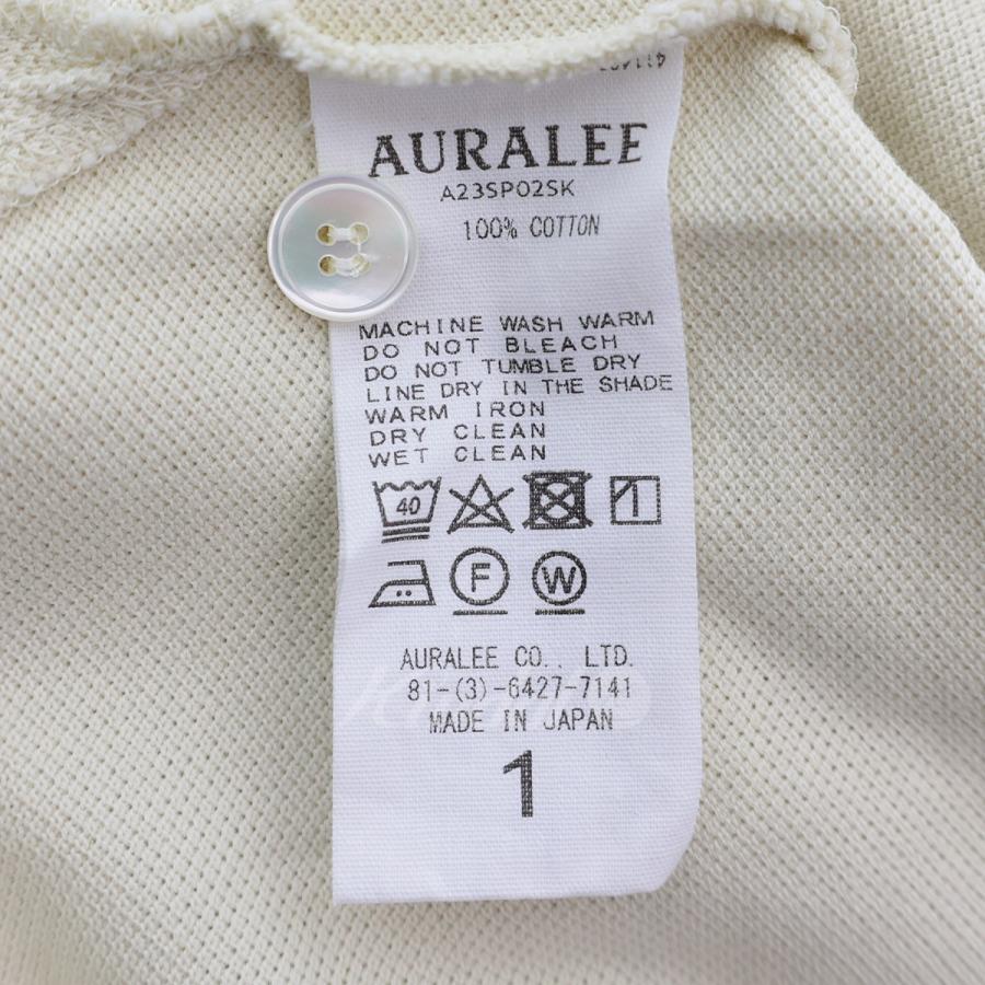 Auralee ホワイト ポロシャツ 五分袖 新品 Auralee ホワイト ポロシャツ 五分袖 新品 Auralee ホワイト